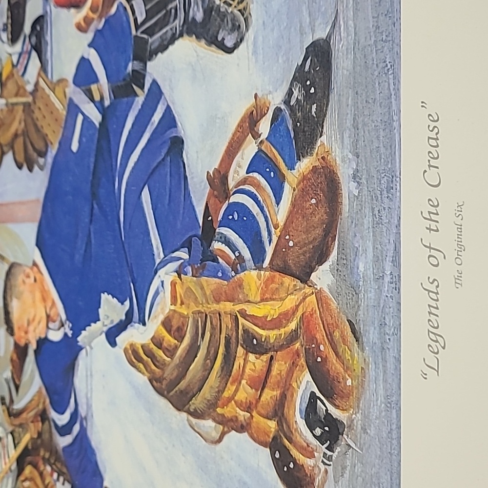 Hockey Legends Art Print - Blue and Brown - Picture 4 of 7